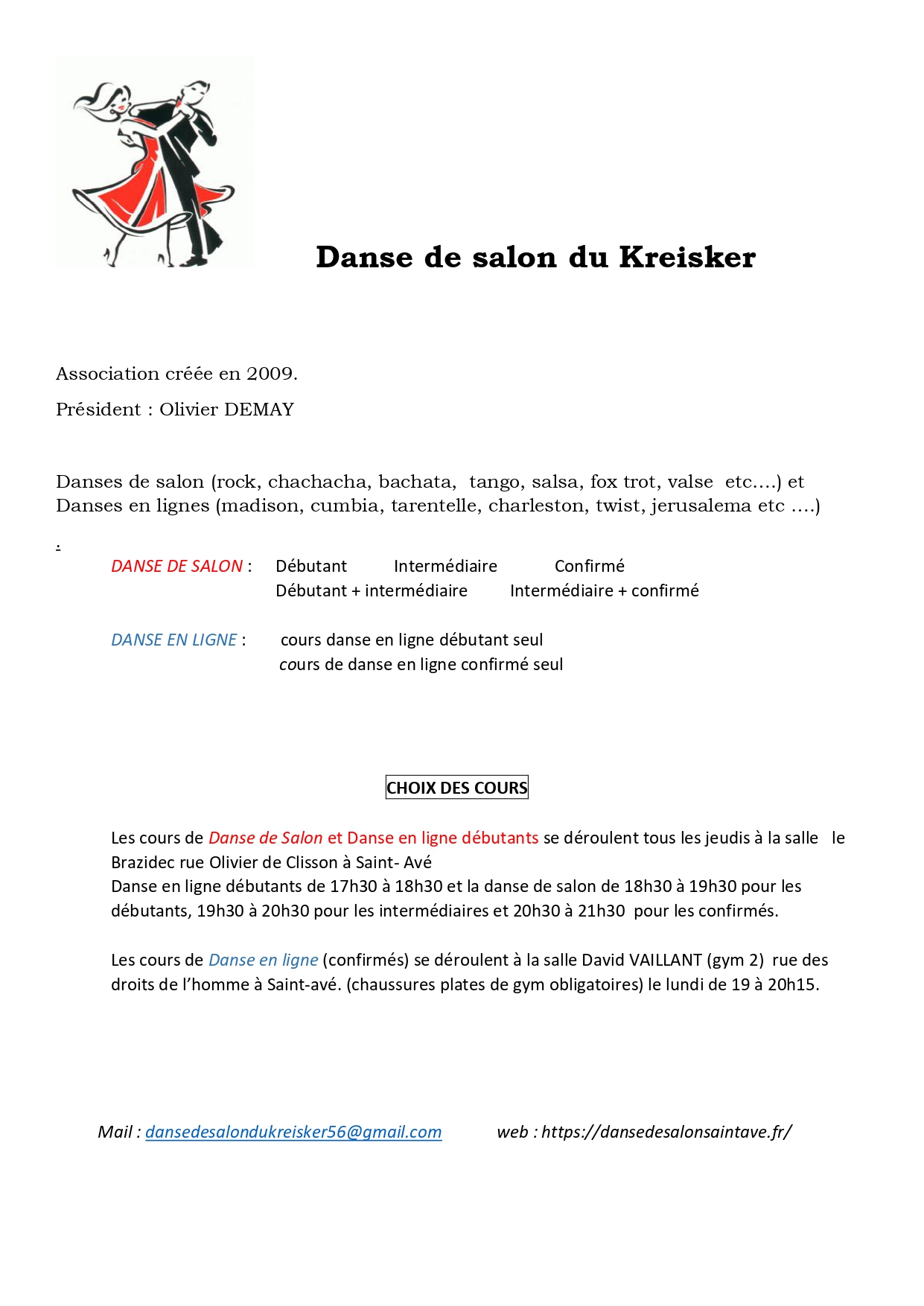Présentation danse